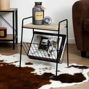 TABLE D'APPOINT AVEC PORTE REVUES D36*29*46-TAB23B09