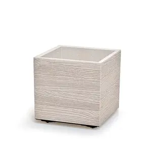 POT DE FLEURS MADERA AVEC ROULETTES INTEGRE ECO BLANC DMA300W-S449W