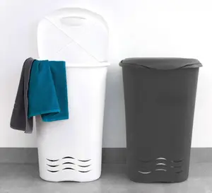 PANIER A LINGE AVEC COUVERCLE 70L ANTRACITE 0703