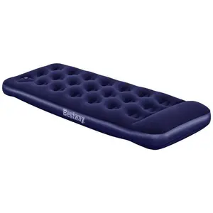MATELAS GONFLABLE FLOQUÉ SINGLE 1.85M X 76CM X 28CM POMPE À AIR INTÉGRÉ BESTWAY