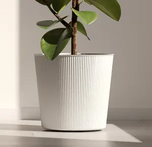 CACHE POT FYRE GREENER 35CM AVEC ROUE BLANC