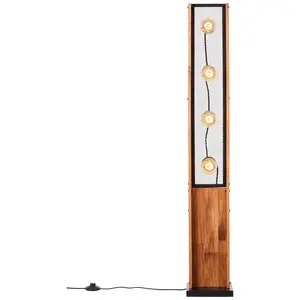 LAMPE A PIED CALANDRA E27 BOIS