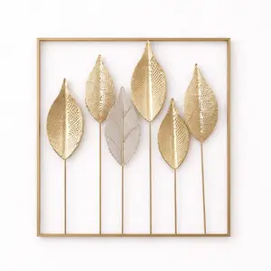 DÉCORATION MURALE EN MÉTAL DESIGN FEUILLE