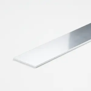 PROFILE PLAT ALU ARGENT BRILLANT 100 x 2.5 x 0.2 CM