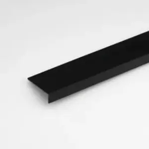 CORNIERE INEGALE PVC NOIR SATINE 200 x 2 x 1 CM