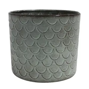 POT METALIC FISH SCALE CYLINDER POT 36CM VES-5544