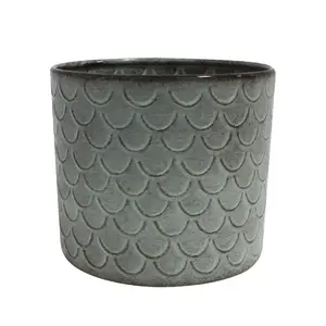 POT METALIC FISH SCALE CYLINDER POT 31CM VES-5545