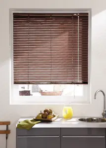 STORES VENITIENS EN ALUMINIUM COULEUR BOIS 25MM