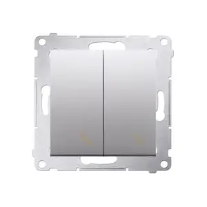 Double va et vient 10AX connexion à vis avec griffes Aluminium Simon 54