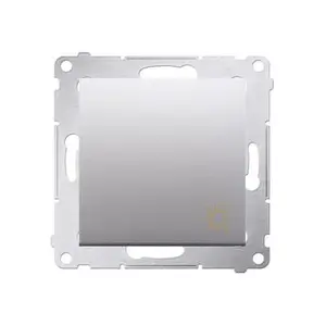 Poussoir lumière 16AX connexion à vis avec griffes Aluminium Simon 54
