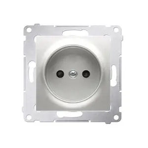 Prise de courant 2P+T connexion à vis avec griffes Aluminium Simon 54