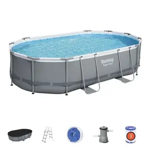PISCINE HORS SOL POWER STEEL OVALE 488x305x107 CM