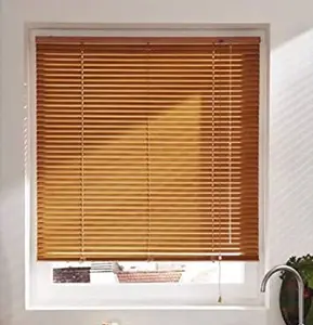STORE VENITIEN ALUMINIUM 50MM FAUX BOIS