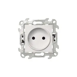 Prise 2P 16 A 250 V connexion rapide blanc Simon 24 Harmonie