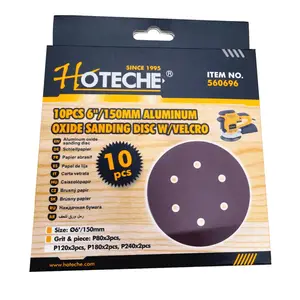 PAPIER ABRASIF VELCRO 6*/150mm HOTECHE