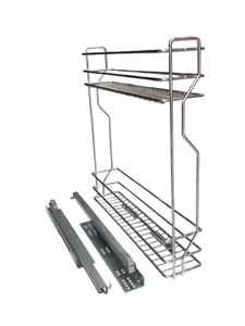 Porte Bouteille 15 Droite Chrome Huzur