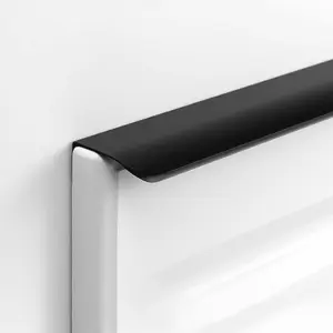 PROFILE de dressing verre avec poignee 5m noir 8879