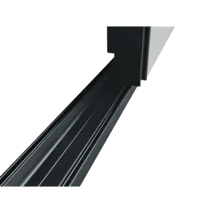 Rail coulisse de dressing PROFILE bas noire ab99431