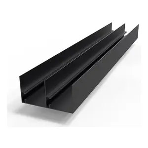 Rail coulisse de dressing PROFILE haut 5m noire ab97585