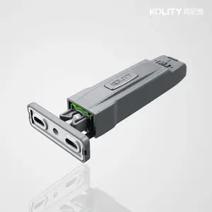 Dispositif Autolock à ouverture par poussée T6 Gris foncé, plaque de base dissimulée KOLITY