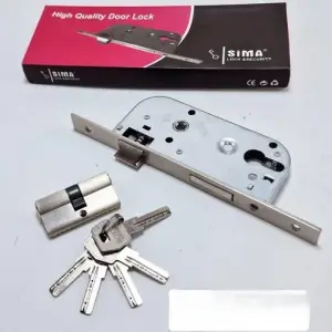 Serrure encastrer avec canaux sima chrome nf a-14