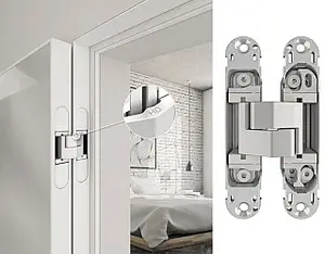 Hinge eclipse charniere invisible paumelle invisible gris nickle 3d Starrax E302000634 + 30200