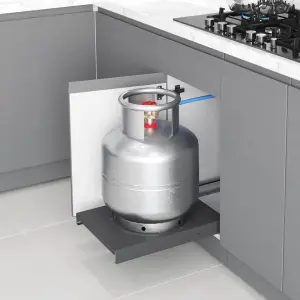 Plateau coulissant pour bouteille a gaz Starrax 40cm gris