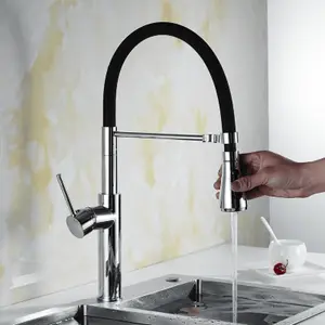 Mitigeur de cuisine flexible caoutchou chrome ZUCCHETTI nf