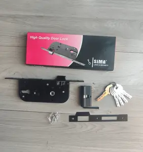Serrure encastrer avec canaux sima noir nf a-14