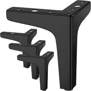 Pied triangulaire noir 10cm
