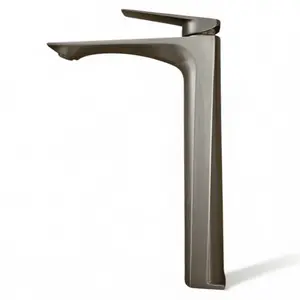 Mitigeur lavabo laiton 30 cm titanium nf