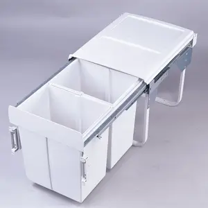 Porte poubelle double blanc HUZUR NF