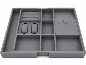 Porte bijoux en cuire gris anthracite 500-800 KOULINA 122401G