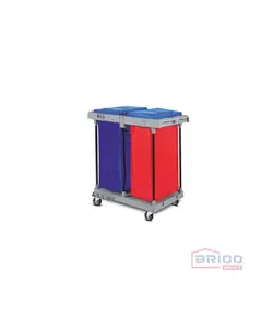 Chariot de nettoyage en plastique, double sacs en pvc 7580131105