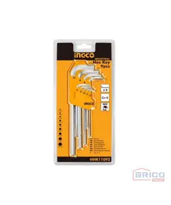 Set de 9 clés Hex extra long(1.5-10mm) 5407020205