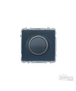 Mécanisme poussoir rond lumineux anthracite, JADE 1301130084