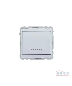 Mécanisme poussoir à bascule lumineux blanc, JADE 1301130127