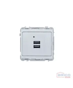 Mécanisme USB double blanc, JADE 1301130144