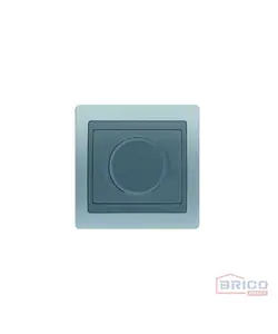Poussoir rond lumineux Gris argent JADE 1301130551