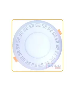 Panel LED double MILAN rond apparent 3+3W