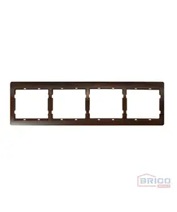 Plaque quadruple chêne foncé, JADE 1301130426