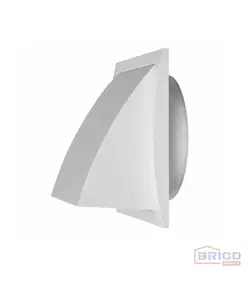 Grille de ventilation (148x153 mm, Ø100mm, externe, avec clapet anti-retour)