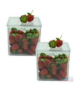 Organisateur empilable transparent avec couvercle (16.5*18*15.2 cm) 7380131145