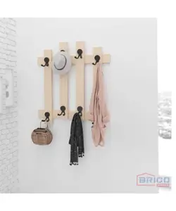 Support mural en bois avec crochets 7880120792