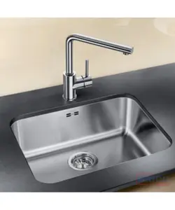 Evier inox chromé sous plan