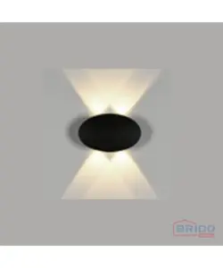Applique luminaire murale Led Mizo noire 4*1W, IP54