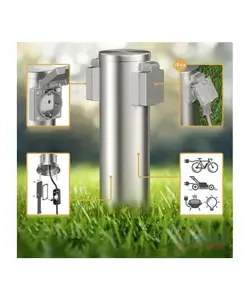 Colonne Inox de 2 prises d'exterieur 250V 1880850169