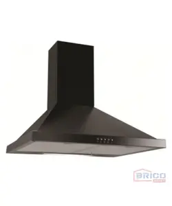 Hotte + cheminee 60cm noir 7388190212N