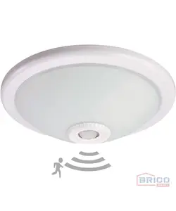 Plafonnier en verre avec detecteur de mouvement + 2 lampes led 1880875021