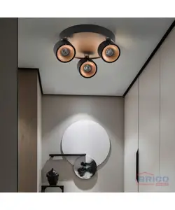 Spot LED Cam noir rose gold rond - 4000k 1880830671